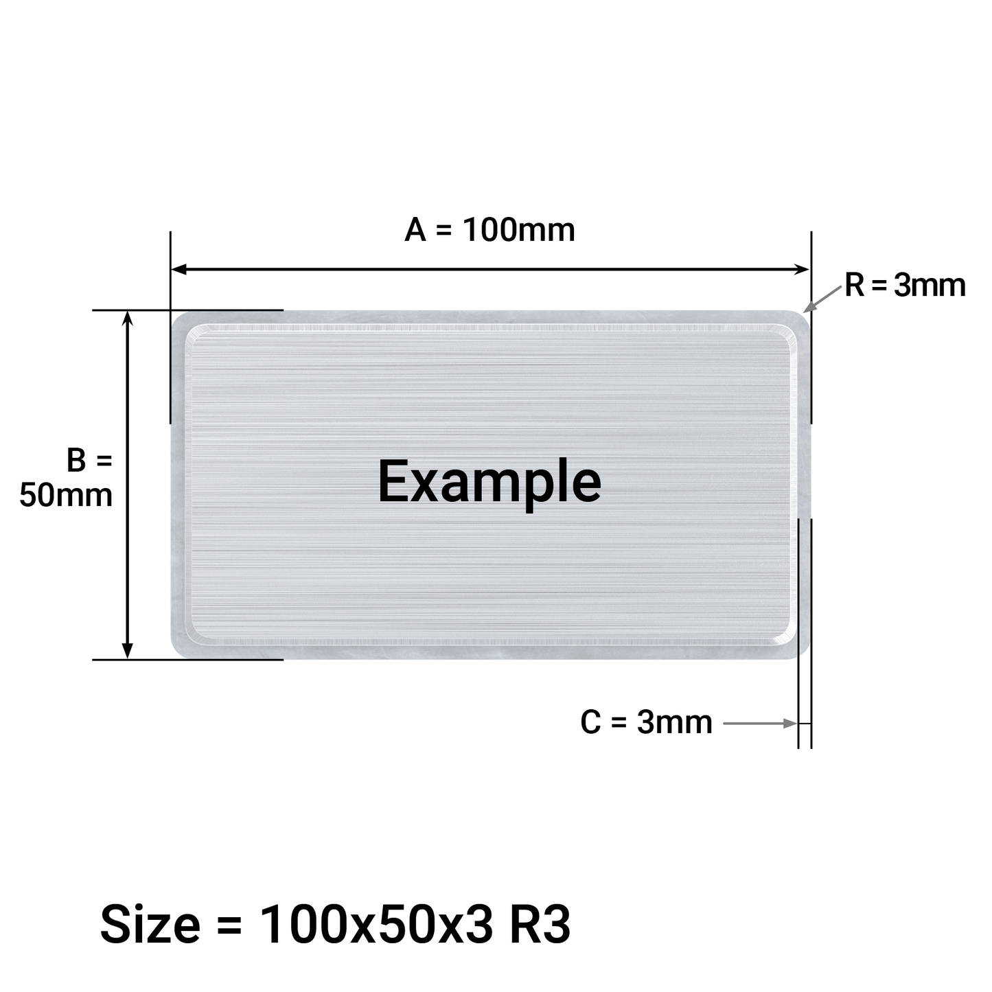 Rectangle End Cap – Radius Edge