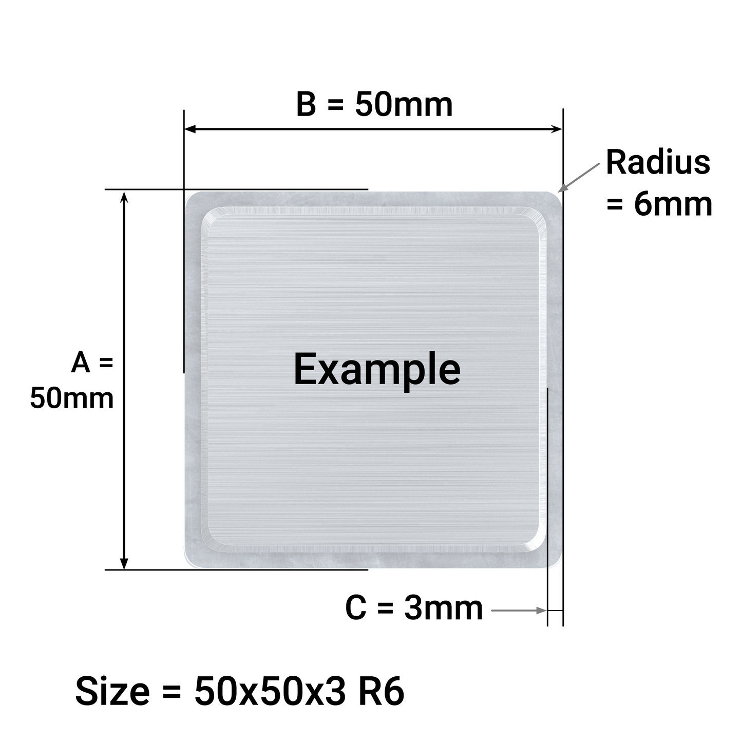 Square End Cap – Radius Edge